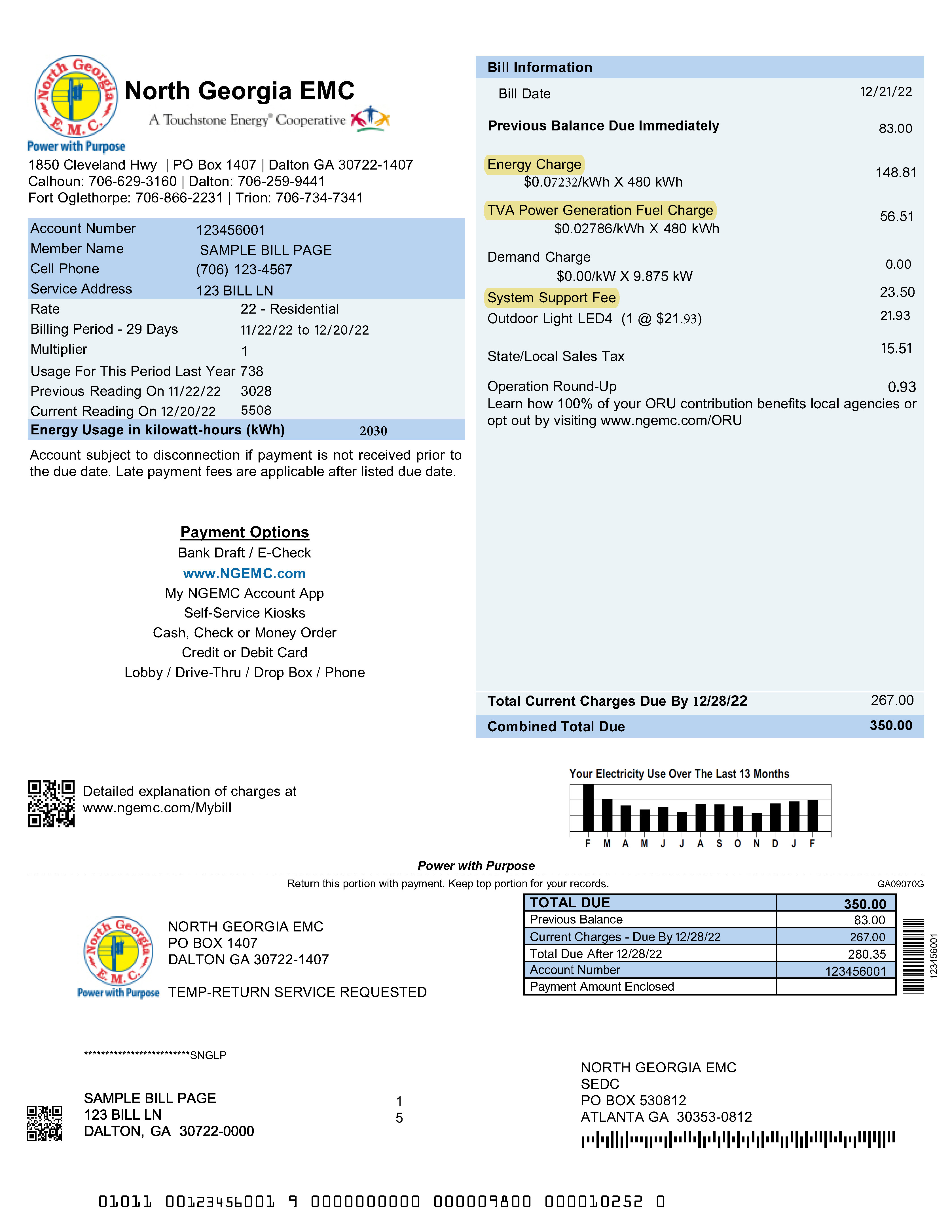 Understanding Your Bill North Georgia Emc 1618